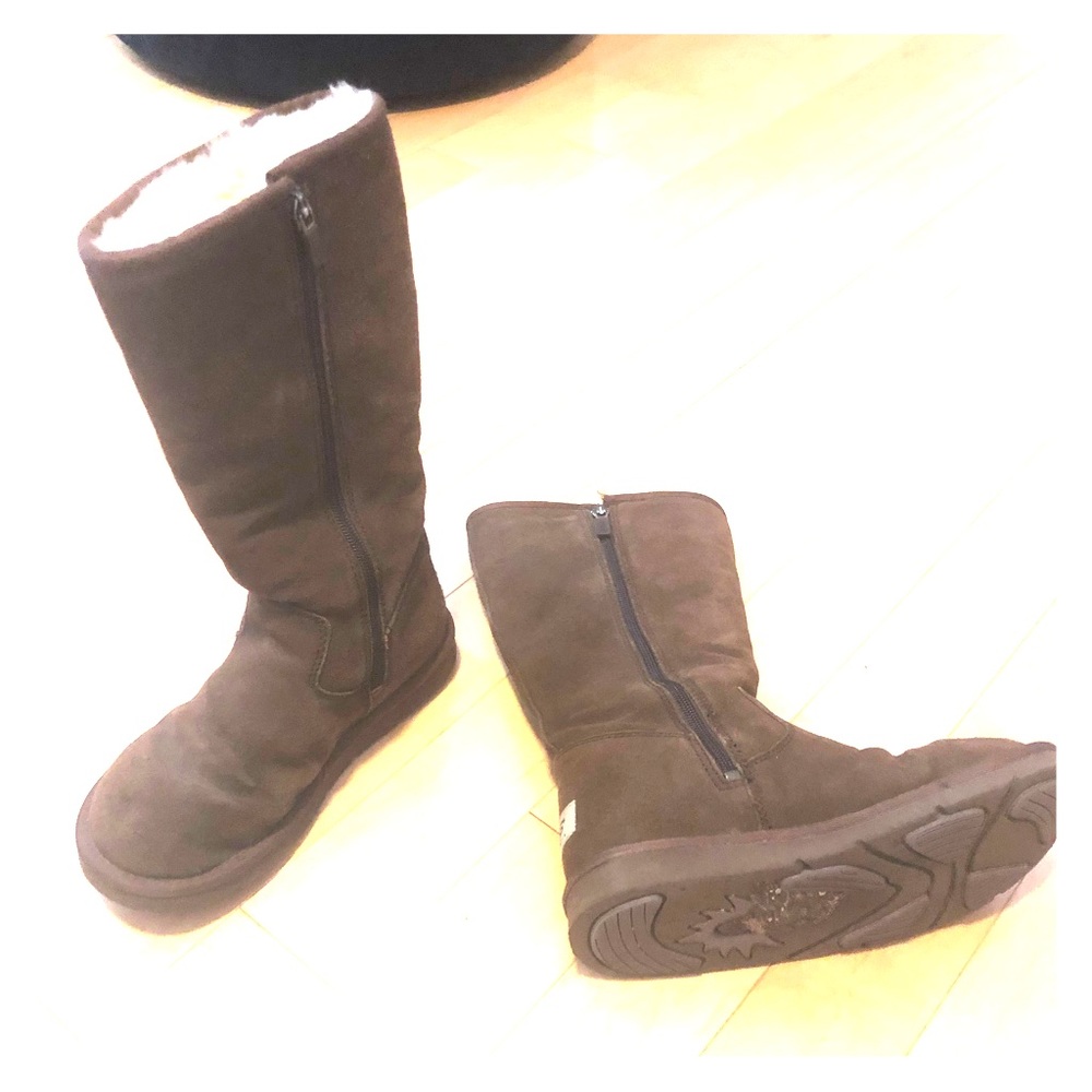 UGG Australia Sunset Zipper Brown Boots *LIKE NEW*